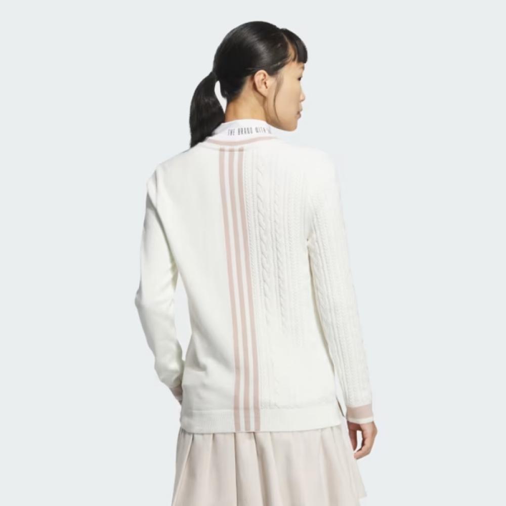 Adidas Golf Women S Pulley faShion Bag 3S aSymmetric deSign Crewneck Pullover iS4805