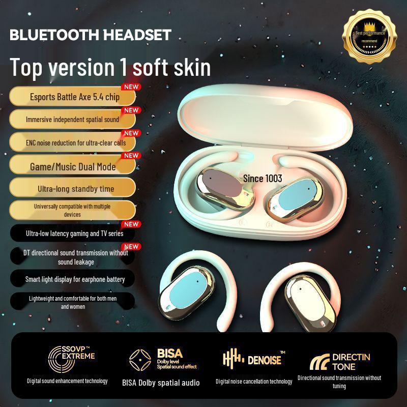Беспроводные Bluetooth-наушники S300: Спорт, Сверхдлительное время работы от батареи, Цифровой дисплей, Bluetooth 5.4