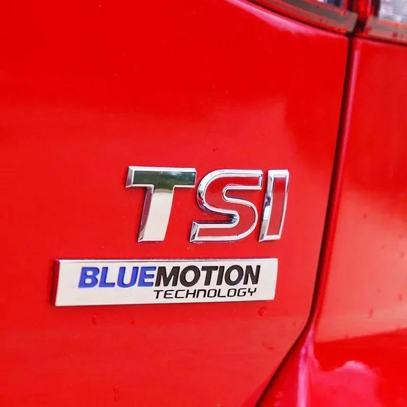 AABIP1 Metal BlueMotion Logo Rear Trunk Fender Badge Emblem Sticker Decals For Volkswagen VW Passat B8 Polo Golf 6 7 jetta Accessories