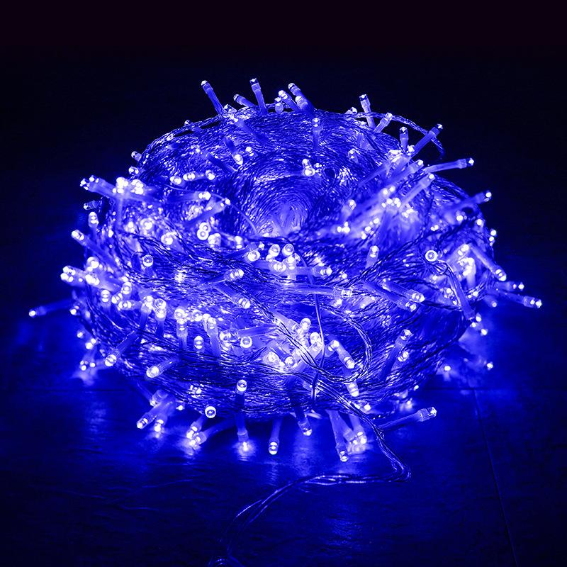 100LED Фея Гирлянды Рождественская Фея Гирлянды Рождественская Елка Сетевая Розетка Открытый Сад Вечеринка Фестиваль Декор