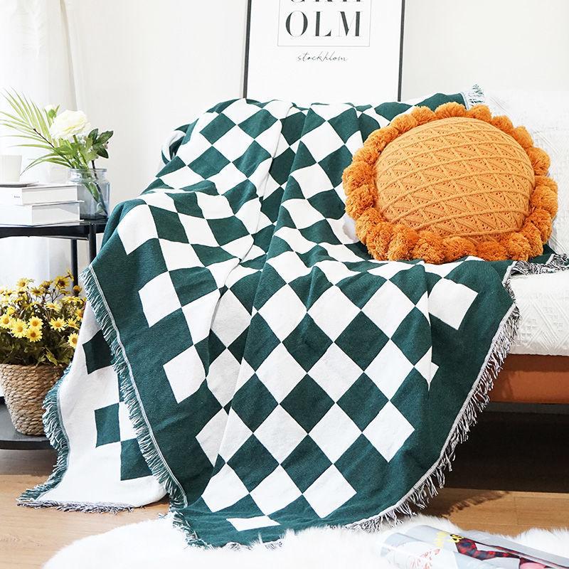 Простой современный модный диван, декоративное одеяло, диван, полотенце, чехол для дивана, полное покрытие, шахматная доска