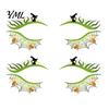 Skin Friendly Eye Makeup 2 Pairs Halloween Tattoo Stickers, Waterproof Temporary Face Decals with for Parties Pumpkin Bat Spider Web, Easy Apply
