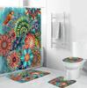 3D Digital Printed Polyester Waterproof and Mildew Proof Shower Curtain Bathroom Shower Curtain with Absorbent Blanket