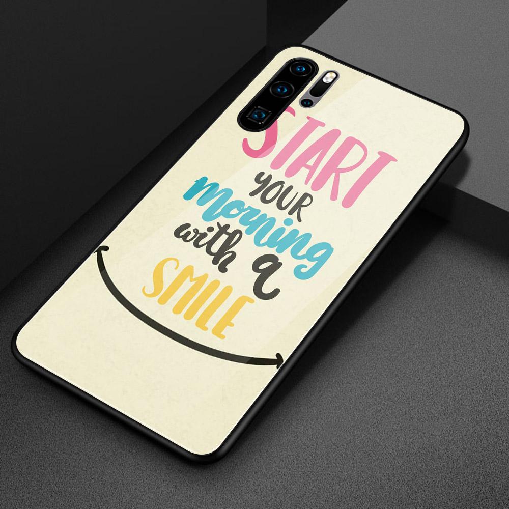 Для Huawei Honor 10 чехол с цитатами Стеклянный задний чехол для Huawei Honor 8x Max 9 10 20 20i v9 v10 v20 play note 10