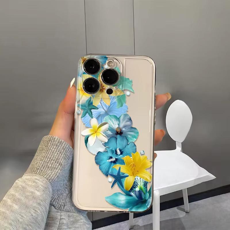 Прозрачный чехол для телефона с разноцветными цветами для Samsung Galaxy S26 S24 S25 S23 Ultra S22 S21 S20 Plus FE A50 A71 A72 A73