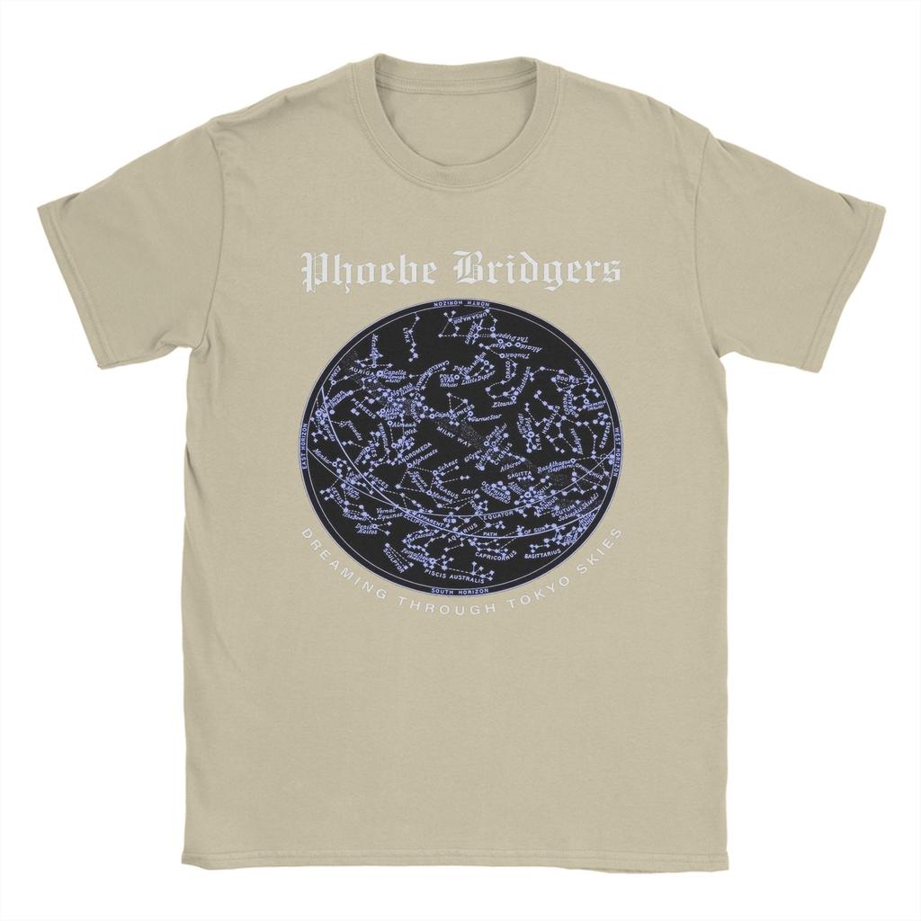 Мужская футболка Phoebe Bridgers Dreaming Through Tokyo Skies из чистого хлопка, забавные футболки с коротким рукавом и круглым вырезом, футболка большого размера