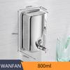 Liquid Soap Dispensers Wall Sabonet 304 Stainless Steel Wall Mounted Bathroom Liquid Hand Soap Dispenser Kitchen Fitting 18020