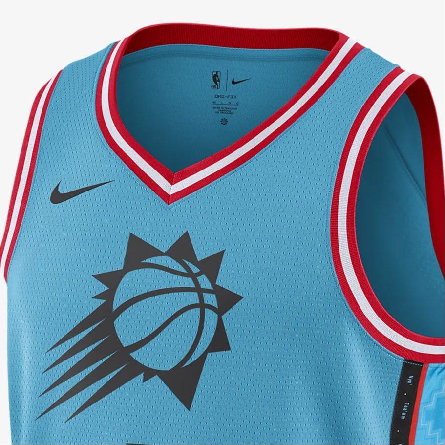 Nike X Баскетбольные майки НБА Унисекс Синий Средний Прямой крой DO9607-414