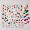 Новые рождественские праздничные наклейки для нейл-арта, мультяшные 5D трехмерные рельефные украшения для нейл-арта, наклейки для ногтей
