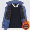 Men's Plush Thickened Denim Jacket - Autumn 2023 Trendy Korean Style Slim Fit
