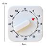 Novelty White Square 60-Minutes Mechanical Timer Reminder Counting for Kitchen