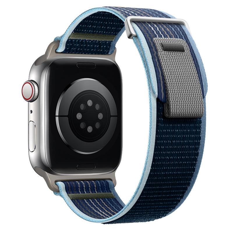 Adjustable Nylon Elastic Smart Watch Bands for Apple Series 10 42mm to Fit 38mm 40mm 41mm 44mm 45mm 46mm 49mm