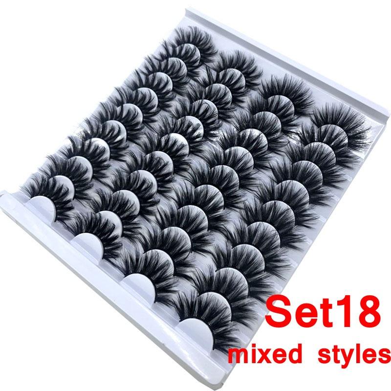 8/20 пар 15-20 мм натуральные 3D накладные ресницы набор для макияжа норковые ресницы наращивание норковые ресницы