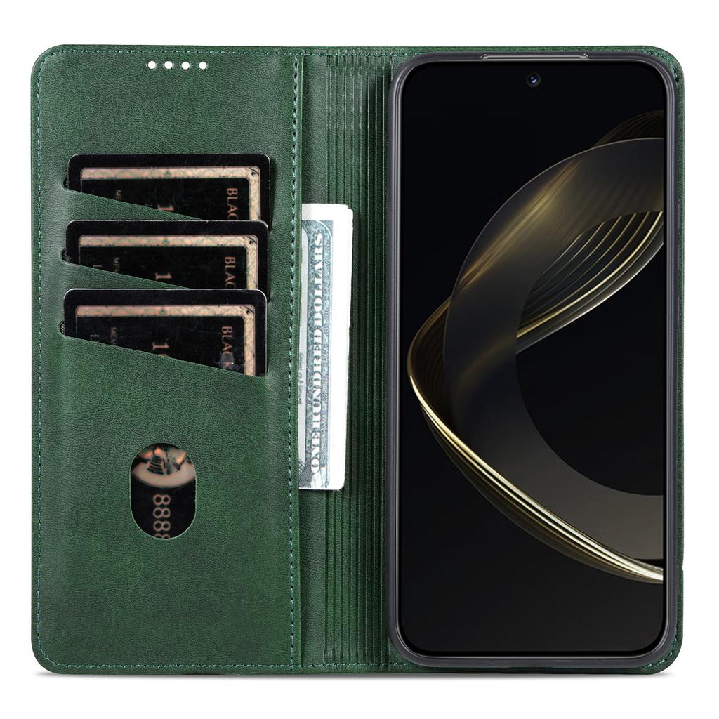 AZNS Для vivo X200 Pro 5G Чехол из воловьей кожи с текстурой PU кожаный кошелек чехол для телефона