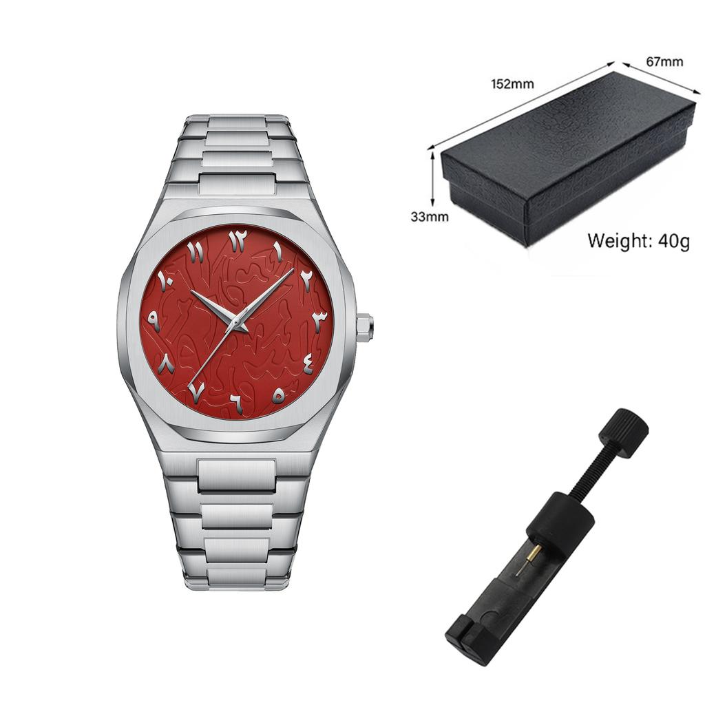 Modern Minimalist Personality Creative All Black Men Watch Arabic Digital Sports Leisure Alloy Men's Watch Unique Design Watch