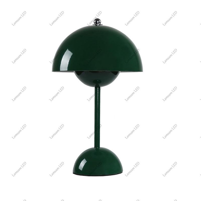 Rechargeable LED Flower Bud Table Lamp Touch Sensing Tricolored with DC USB Cable for Bedside Living Room Hotel Canteen