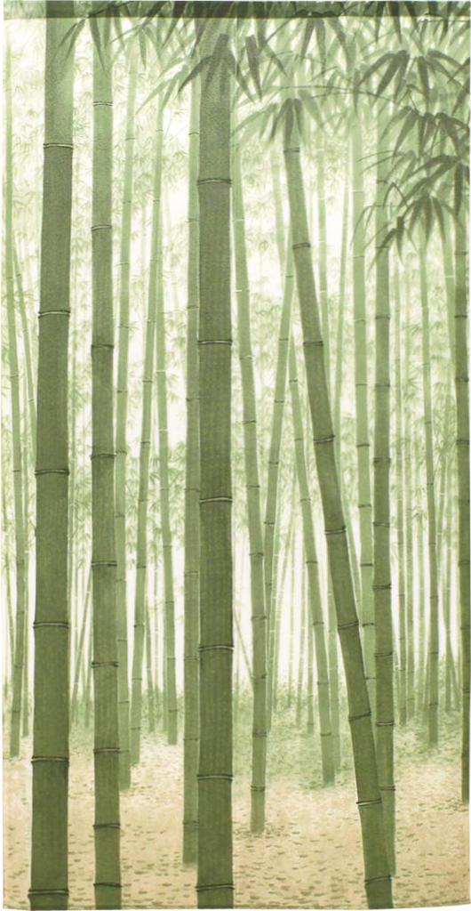 Noren Kobo Noren Wall Hanging Room Japanese Bamboo Forest Young 10568A Tapestry, Divider/Privacy Screen, Half-Length Curtain, Pattern, 85x170cm,