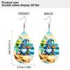 Летние Пляжные Серьги с Рисунком Карлика/Большой Черепахи из ПУ Искусственной Кожи Модные Женские Серьги Повседневные Серьги для Отпуска Классические Серьги-Капли Воды