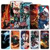 Anime Demon Slayer Kamado Tanjirou Phone Case For Xiaomi Redmi Note 11 10 9 8 T Pro 10S 5G 9A 9C 9S Soft TPU Black Cover