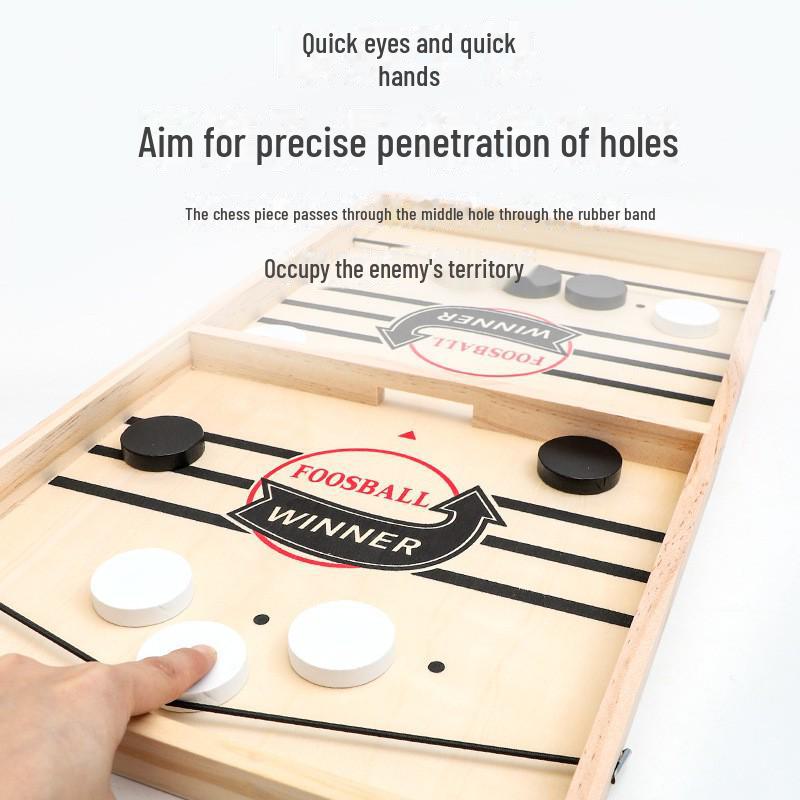 Деревянные прыгающие шахматы: Интерактивная игра «Хоккей с катапультой» для родителей и детей