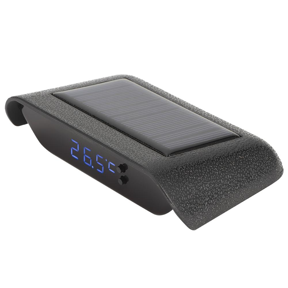 Солнечные часы Портативные светодиодные светящиеся цифровые часы для автомобиля Автомобиля Грузовика Аксессуар УкрашениеСиний