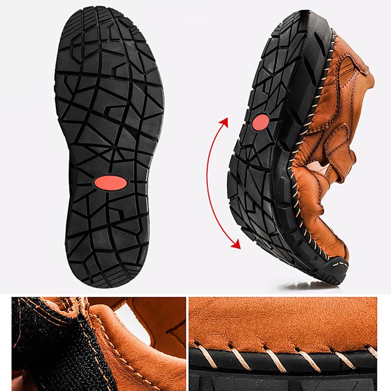 Мужские сандалии ручной работы Сандалии для активного отдыха Кожаные сандалии Пляжная обувь Походные сандалии для активного отдыха из кожи