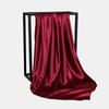 HUISHI Satin Scarf Solid Colors Neckerchief Hijab Scarf For Women Silk Satin Headband Hair Scarves 90cm Square Shawls For Lady