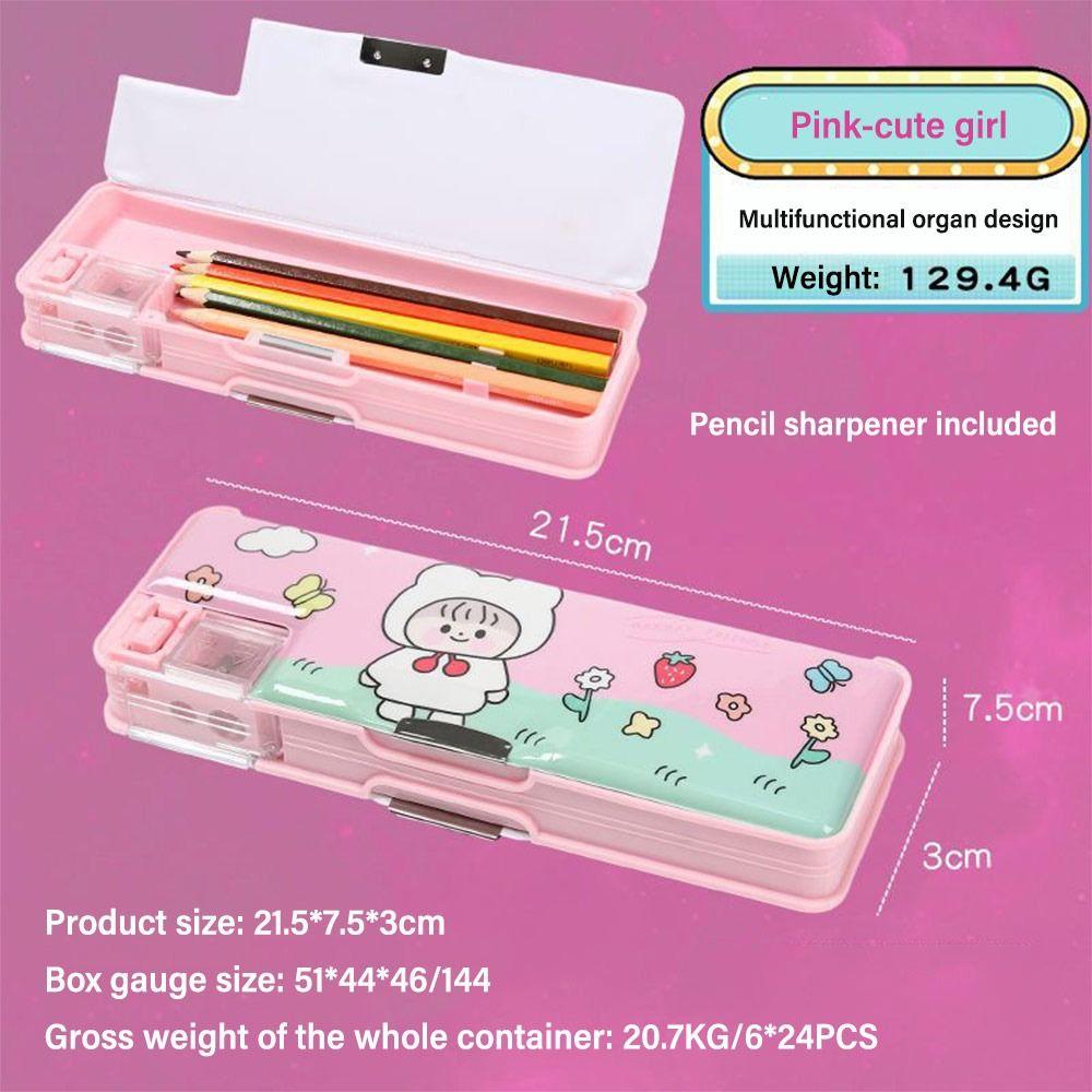 Пенал с дизайном астронавта, двухслойный ящик для хранения канцелярских принадлежностей, мультяшный пенал для мальчиков/девочек