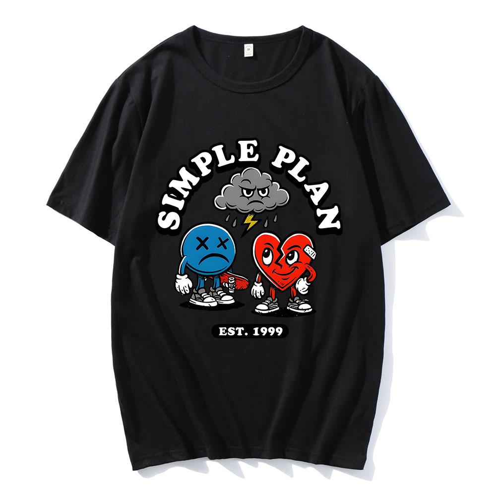 3 ICON CHARACTER T-SHIRT SIMPLE PLAN Band Design Print Tshirts Short Sleeve Cotton O-neck Women Tees Graphic Merch Summer Loose