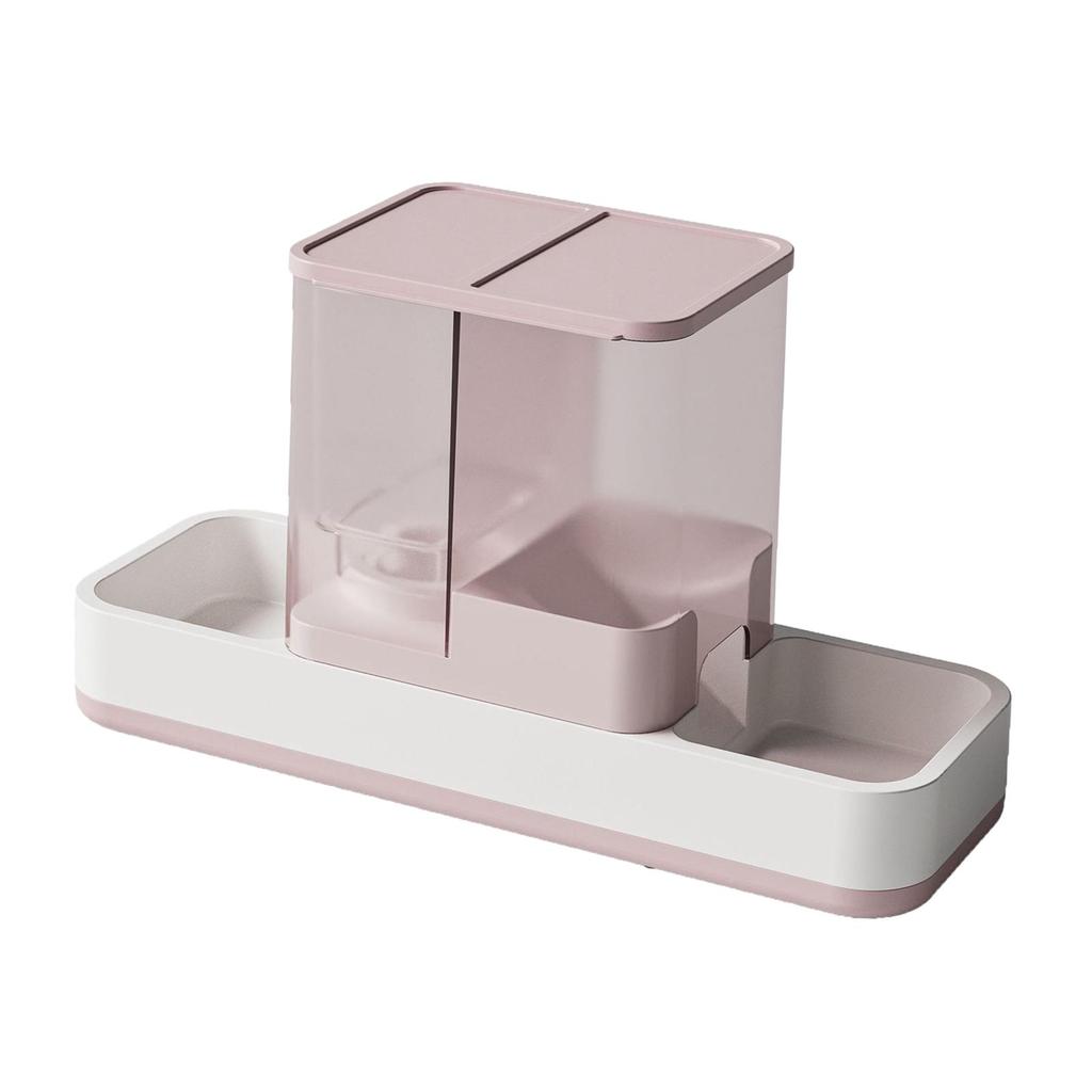 Food and Water Dispenser Set, Gravity Pet Food Feeder, Feeding Drinking