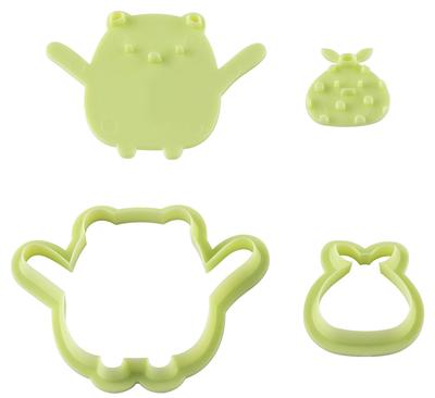 KAI Corporation Cookie Cutter Stamp Set Create Facial Expressions with Sumikko Gurashi Shirokuma and Furoshiki Made In Japan DN0501 - (Polar Bear)