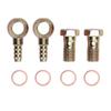 M14x1.5mm Water Coolant Banjo Hose Barb Bolt Fittings Kit Stainless Steel for 9 To 10mm ID Coolant Hose