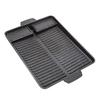 Douehpy Portable Korean BBQ Grill Pan Non-Stick Grill Plate Butane Gas Stove Cooker for Party Picnic Terrace Beach BBQ Tray