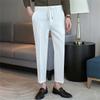Мужские брюки до щиколотки весна-лето корейский стиль smart casual модные прямые однотонные брюки-костюм мужские
