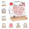 Waterproof Mother's Day Desktop Sign Romantic Love Flowers Ornament Mom Tabletop Sign  Studio Desk