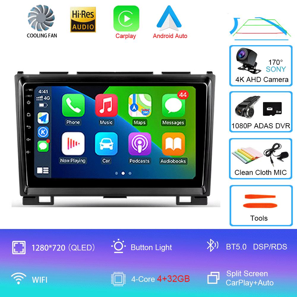 Автомобильное радио Android 14 Carplay для Great Wall Haval Hover H5 H3 2011 - 2016 Навигация Мультимедийный проигрыватель Стерео WiFi+4G видео BT