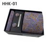 Men'S Tie Square Cuff Tie Clip Gift Box Set Business Casual Tie Black Gift Box