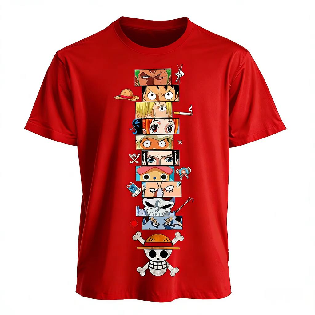 One Piece Anime Luffy Zoro Ace T Shirt Men Women Oversized Summer Cotton Short Sleeve Graphic Tee Harajuku Streetwear Y2k Female Male Clothing