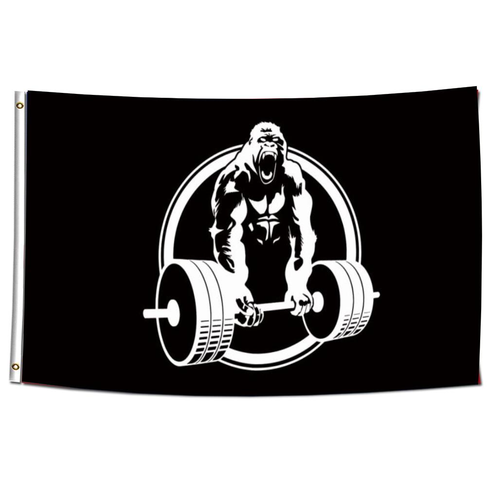 Flag 3x5FT Gorilla Lifting Weightlifting GYM,Vivid Color UV Fade Resistant NEW