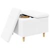 Storage Ottoman White 60 x 60 x 45 cm Faux Leather