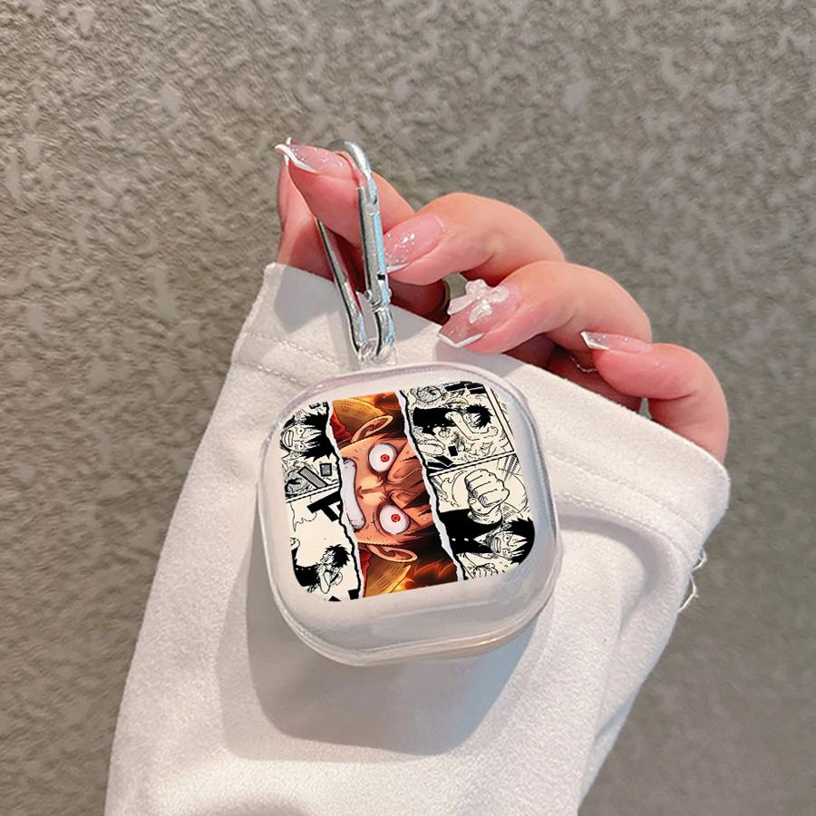 Anime Ones Pieces Clear Earphone Cases Cover With Hook Case For Samsung Galaxy Buds 4Pro Live 2Pro 3 FE 2 4 Pro 3Pro