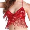 Tassel Sequin Dance Wear Halter Bra Belly Dance Bra Show Costumes Performance Top