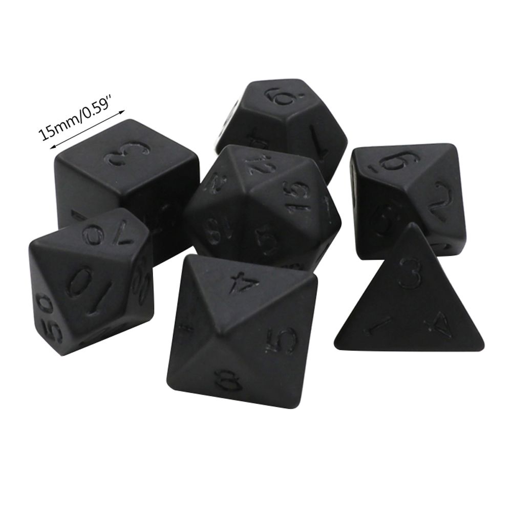 Family Game Role Playing Game Educational Toy Black RPG Dice Set Polyhedral Dice Number Dices Kit