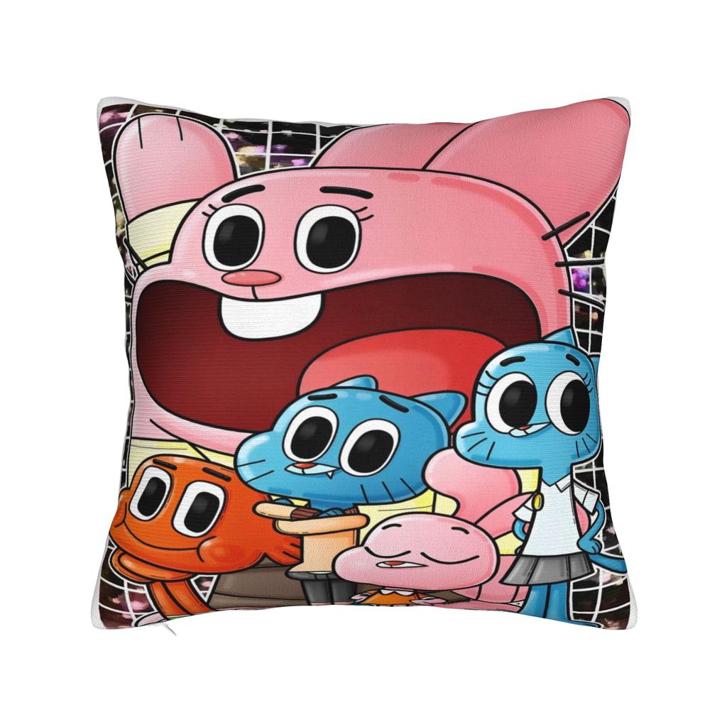 Gum Ball Watterson Cartoon Square Pillow Case Amazing World Cushion Covers Decor Pillowcover for Living Room 45*45cm