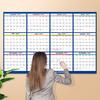 Настенный календарь 2025 года стираемый, двусторонний, стираемый влажным и сухим способом, ламинированный, ежегодный ежегодный планировщик
