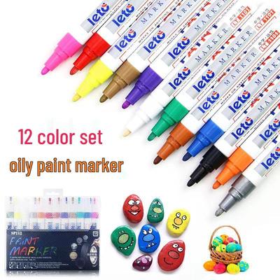 Набор 12-цветных ручек-красок Leto: Шина, Автомобильная подкраска, Шлем, Белая и цветная подпись для проектов DIY