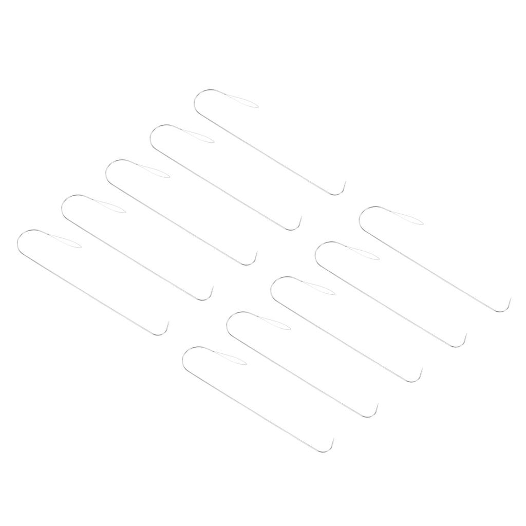10pcs Curved Beading Needles Stainless Steel DIY Bead Spinner Needles Curved with Curved Handle Big