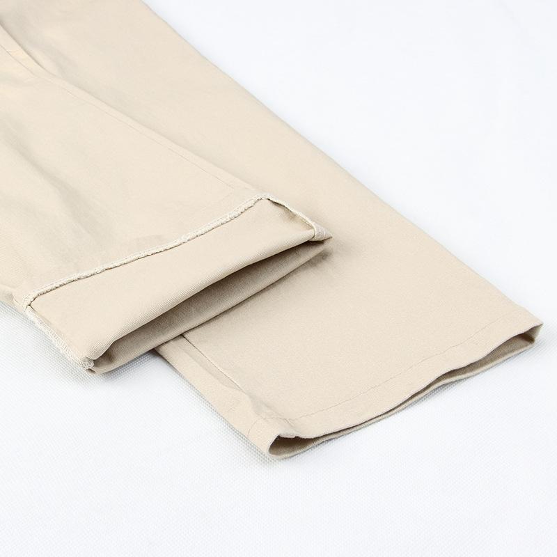 Повседневные брюки с эластичной резинкой на талии, эластичные хлопковые женские брюки, прямые летние тонкие свободные брюки большого размера