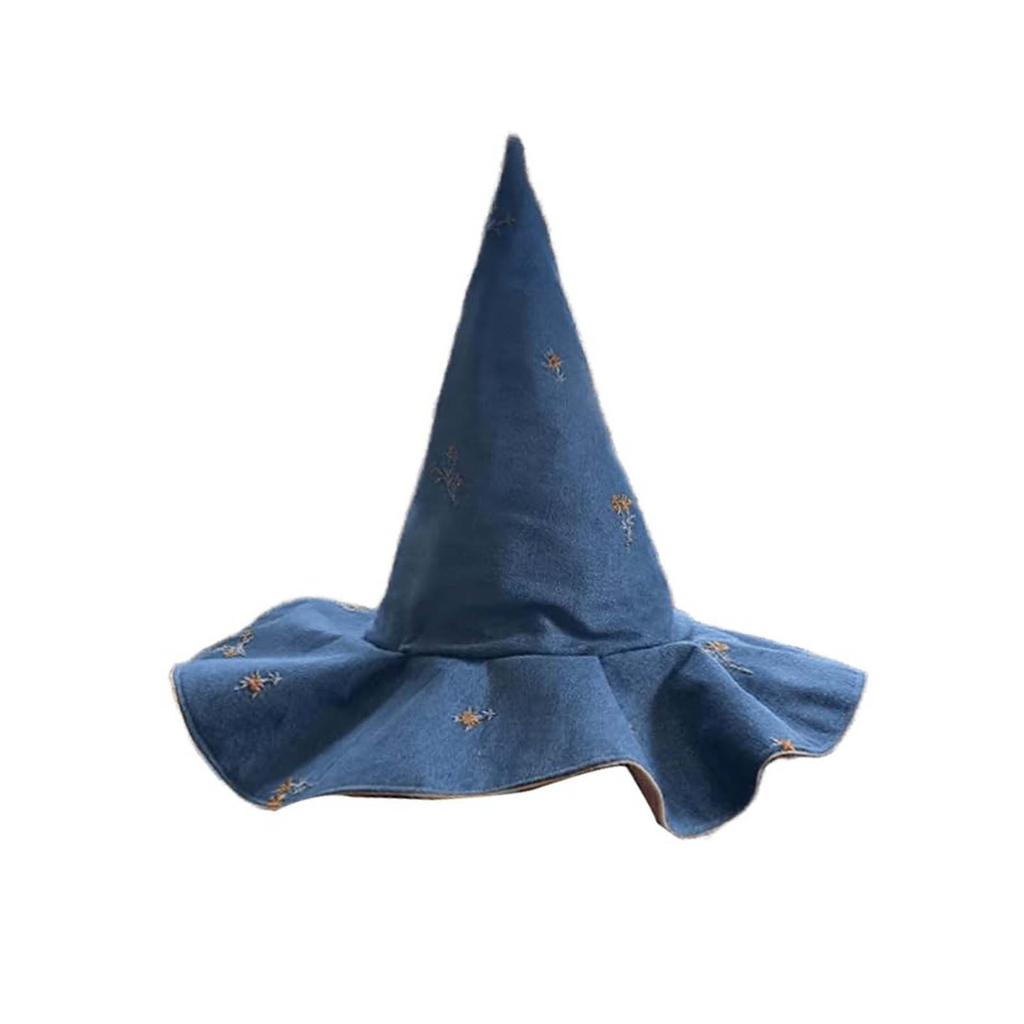 Шляпа ведьмы пэчворк ручной работы, разноцветная шляпа ведьмы на Хэллоуин пэчворк