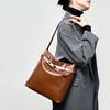 New Leather Oil Wax Tote Bag Women's Bag, Large-capacity Shoulder Bag Commuter Armpit Bag Work Original Design